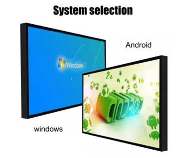 digital window facing signage display