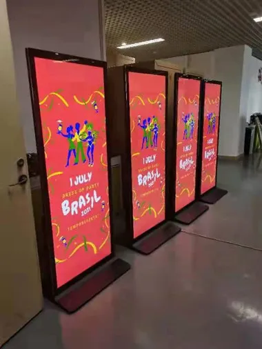 86inch floor standing window facing full screen display