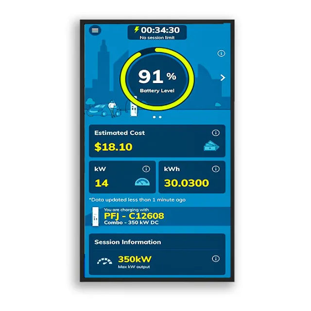 21.5 inch ev charging station digital display