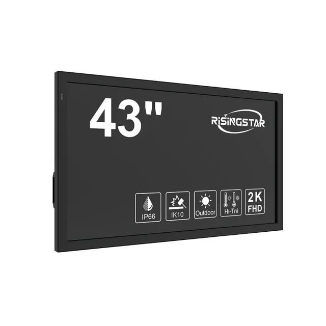 3500 nits high brightness 43 inch window facing display
