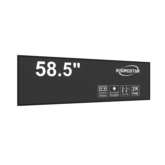 58.5 inch high brightness stretch bar lcd display