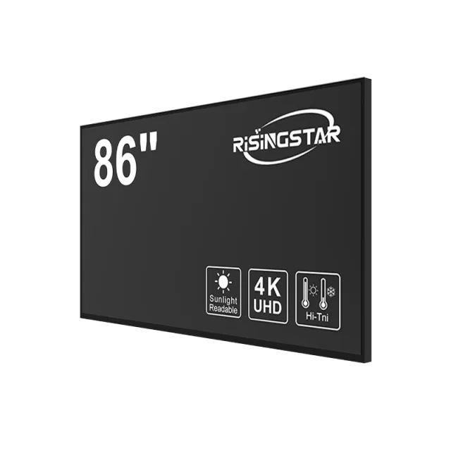 86 inch ultra thinner window digital signage display