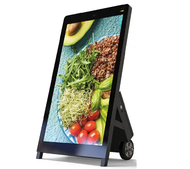 outdoor battery portable mobile lcd digital signage