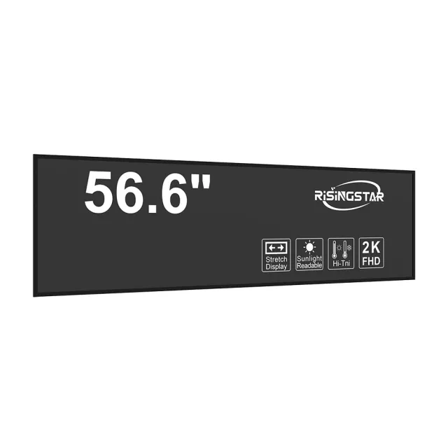 56.6 inch ultra high brightness stretched bar lcd display