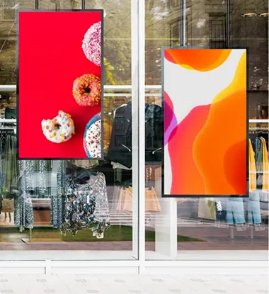65 inch risingstar outdoor high brightness window-facing display 3000 nits