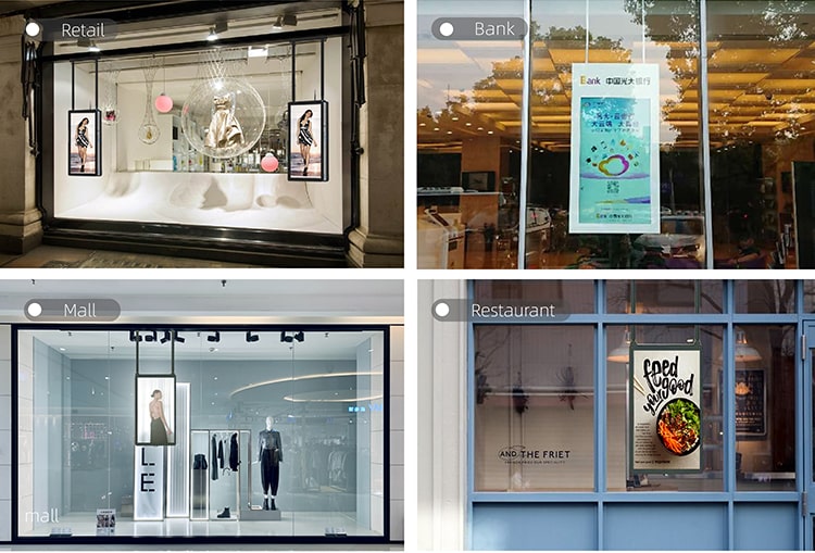 DV490FHM-NN3  digital signage window facing display application