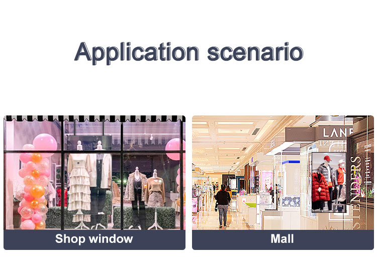 75 inch 4K outdoor window facing Advertising display a