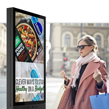 75 inch 4K outdoor window facing Advertising display 