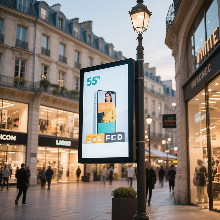 55 inch outdoor high brightness TFT LCD display application case