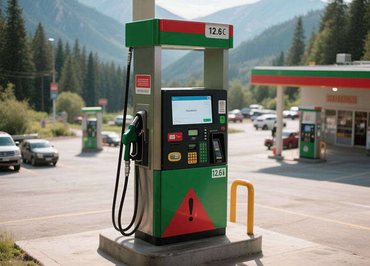 12.1 Inch High Brightness Display Outdoor Fuel Dispenser Solution