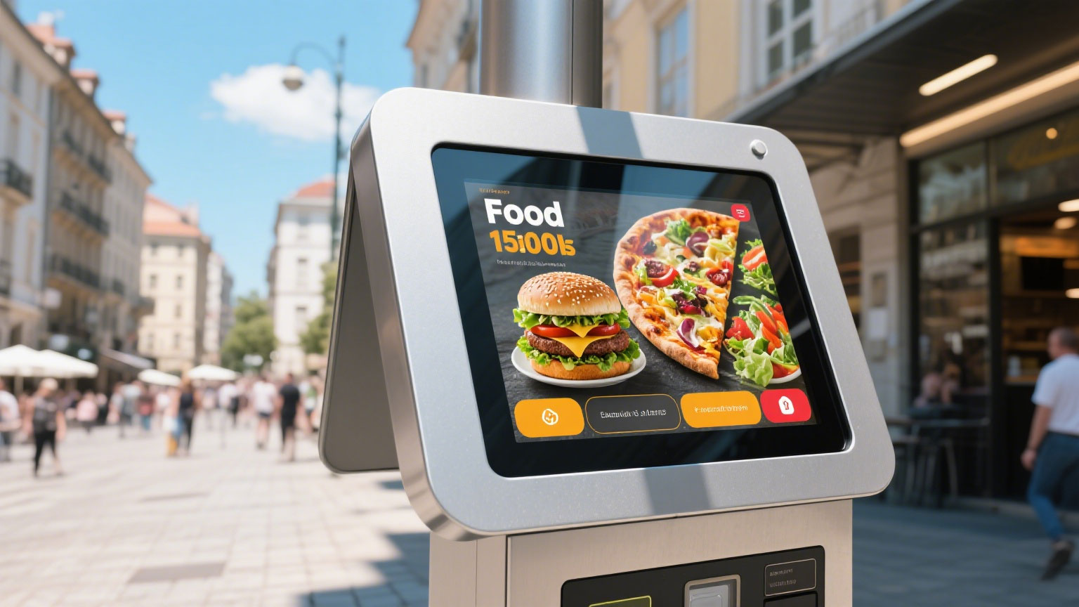 Outdoor-food-ordering-high-brightness-display-solution